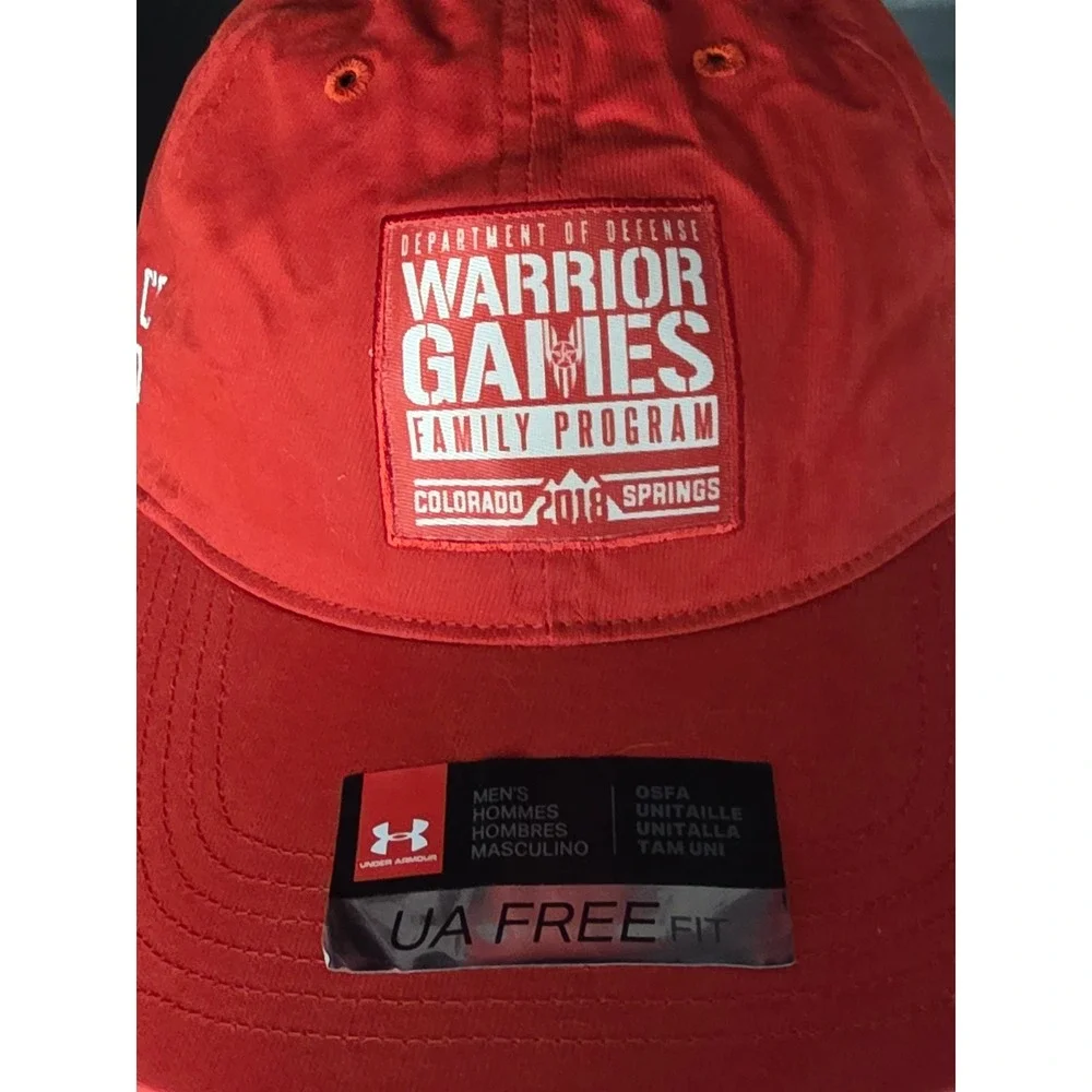 Under Armour Warrior Games 2018 DOD Family Program Baseball Hat Red OSFA